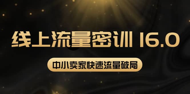 2022秋秋线上流量密训16.0：包含 暴力引流10W 中小卖家流量破局技巧 等等！-自由之翼资源网