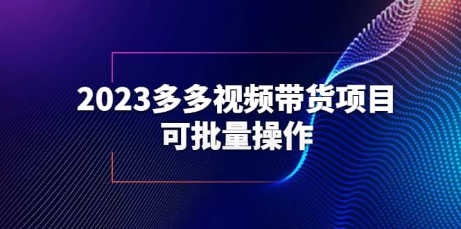 2023多多视频带货项目，可批量操作【保姆级教学】-自由之翼资源网