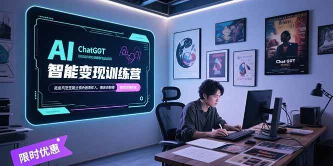 （15389期）AI智能变现训练营，ChatGPT写作变现，电影解说制作，图文带货方法论-自由之翼资源网