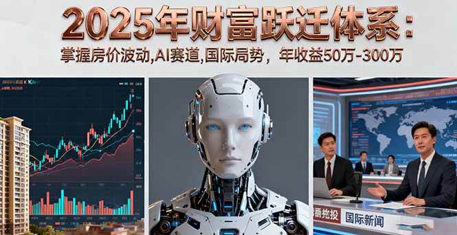 （16217期）2025年财富跃迁体系：掌握房价波动,AI赛道,国际局势，年收益50万-300万-自由之翼资源网