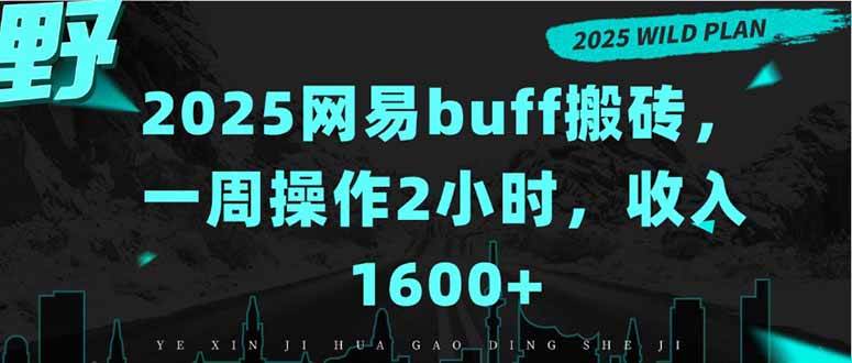 （15666期）2025网易buff搬砖，一周操作2小时，收入1600+-自由之翼资源网