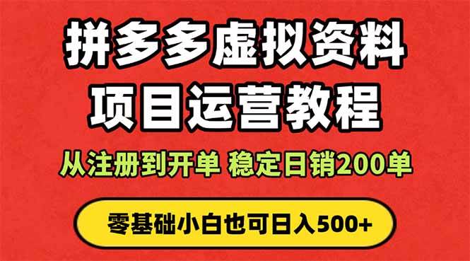 （16220期）拼多多开店运营课程： 蓝海变现玩法，轻松实现睡后收入 零基础小白也可…-自由之翼资源网