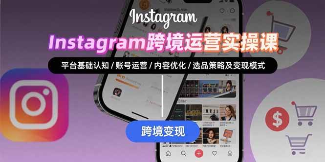 （15644期）Instagram跨境运营实战：平台认知/账号运营/内容优化/选品策略及变现模式-自由之翼资源网