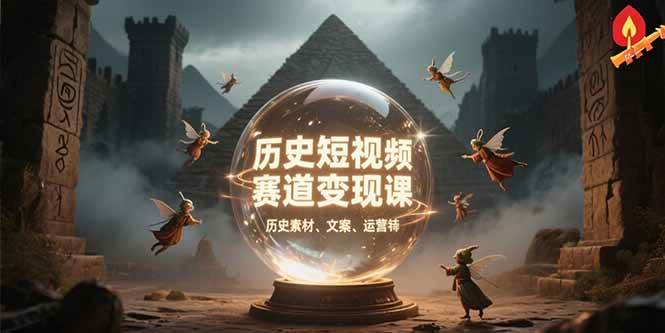 （15386期）历史短视频赛道变现课，百集素材库应用，文案剪辑技巧，账号运营全案-自由之翼资源网