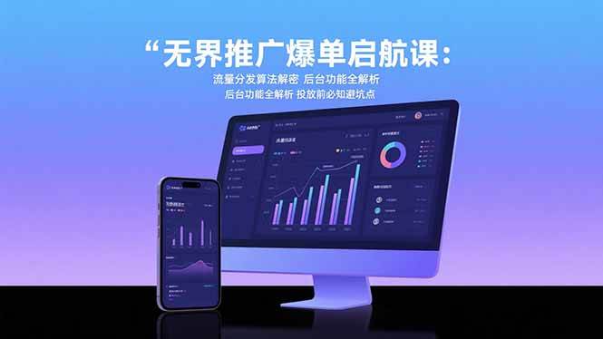 （15567期）无界推广爆单启航课：流量分发算法解密 后台功能全解析 投放前必知避坑点-自由之翼资源网