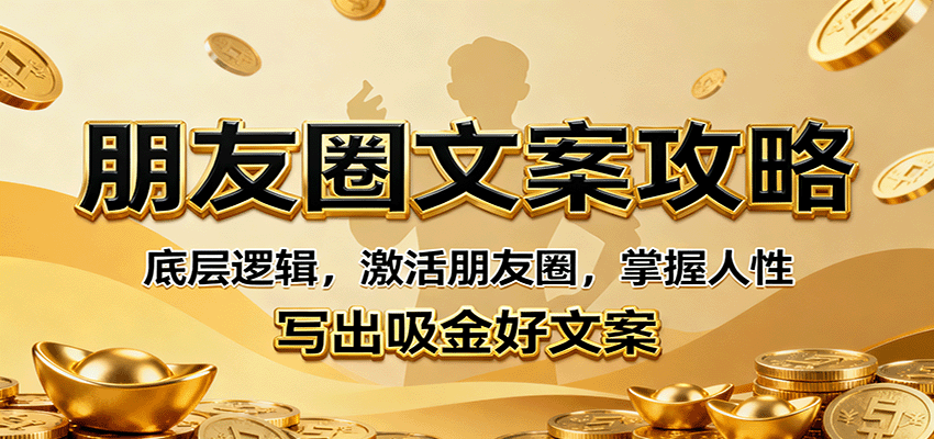 朋友圈文案攻略：底层逻辑，激活朋友圈，掌握人性，写出吸金好文案-自由之翼资源网