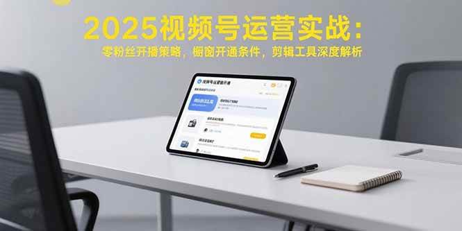 （15505期）2025视频号运营实战：零粉丝开播策略，橱窗开通条件，剪辑工具深度解析-自由之翼资源网
