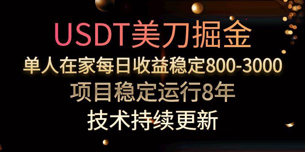 （15527期）USDT美刀掘金，单人每日收益800-3000，稳定运行8年-自由之翼资源网