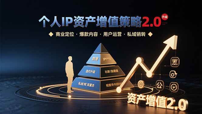 （15653期）个人IP资产增值策略2.0 拆解商业定位/爆款内容/用户运营/私域销转四大模块-自由之翼资源网