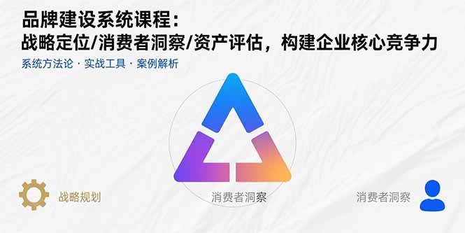 （15772期）品牌建设系统课程：战略定位/消费者洞察/资产评估，构建企业核心竞争力-自由之翼资源网