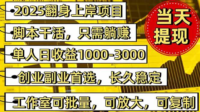 （16225期）稳定八年美金掘金2.0脚本干活，只需躺赚。单人日收益1000-3000可批量、…-自由之翼资源网