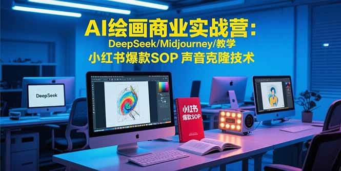 （15460期）AI绘画商业实战营：DeepSeek/Midjourney/教学 小红书爆款SOP 声音克隆技术-自由之翼资源网