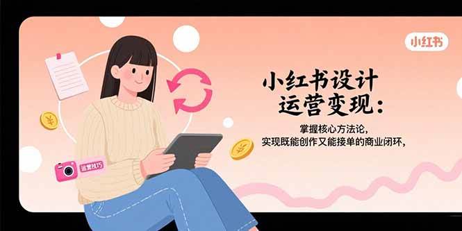 （15636期）小红书设计运营变现：掌握核心方法论，实现既能创作又能接单的商业闭环-自由之翼资源网