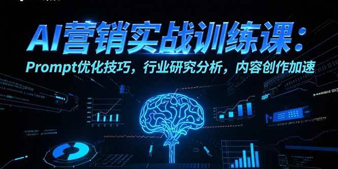 （15465期）AI营销实战训练课：Prompt优化技巧，行业研究分析，内容创作加速-自由之翼资源网