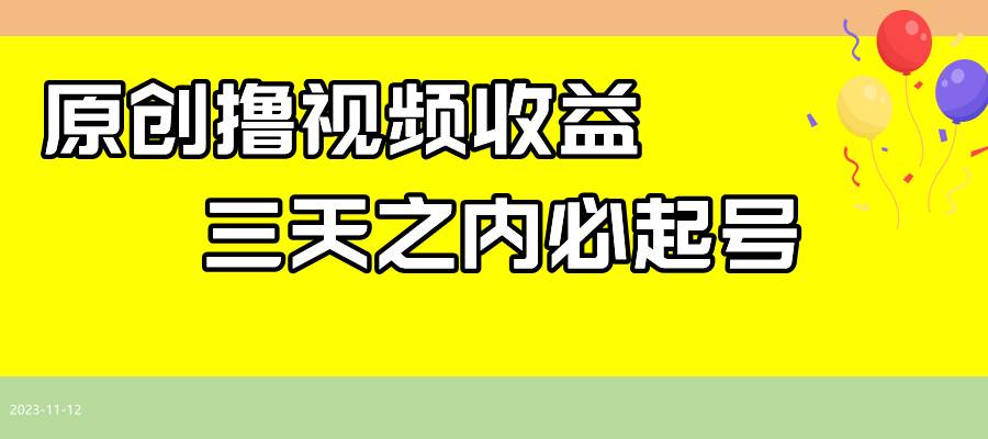 最新撸视频收益玩法，一天轻松200-自由之翼资源网