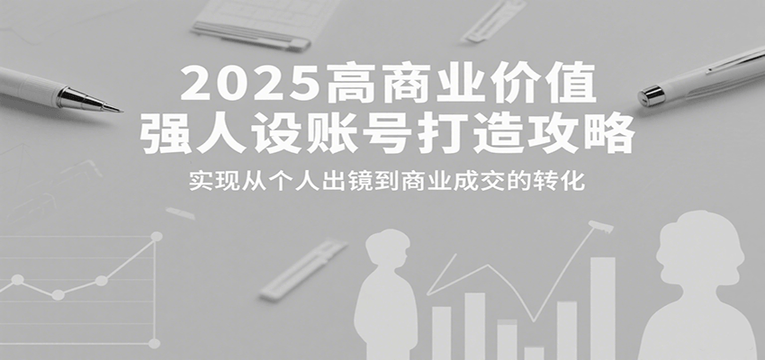 2025高商业价值强人设账号打造攻略，实现从个人出镜到商业成交的转化-自由之翼资源网