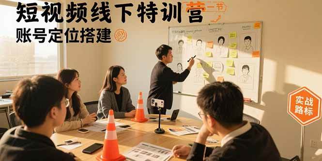 （15707期）短视频线下特训营：账号定位搭建/口播号拍摄剪辑/直播间流量入口/变现实战-自由之翼资源网